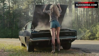 Amber Heard in Sexy Jeans Shorts – Drive Angry 3D