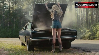 Amber Heard in Sexy Jeans Shorts – Drive Angry 3D