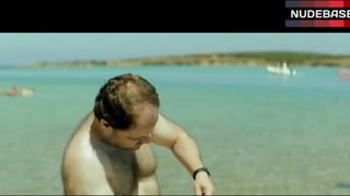 Elli Tringou Topless on Beach – Suntan