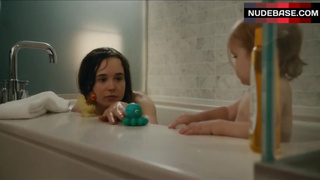 Ellen Page Nude in Bathtub with Baby – Tallulah