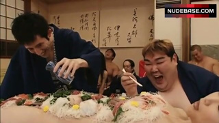 Risa Kasumi Food on Naked Body – The Big Tits Dragon