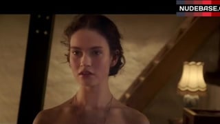 Lily James Sex on Table – The Exception