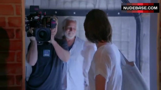 Milla Jovovich Pokies Through White T-Shirt – Lip Sync Battle