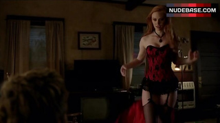 Deborah Ann Woll Sexy in Сorset and Stockings – True Blood
