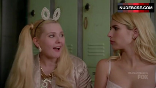 Emma Roberts in Lingerie Bra and Panties – Scream Queens