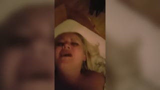 Crying blonde Norwegian girl forced to fuck