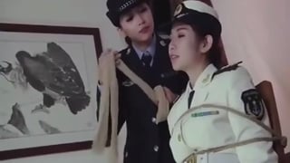 Asian officer bondage