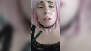Cute tranny roughly used by fat Daddy