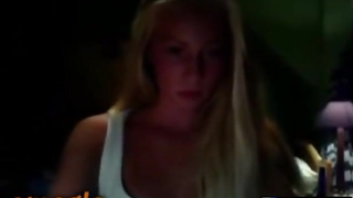 Blonde Hotties From Omegle Plays With Her tits