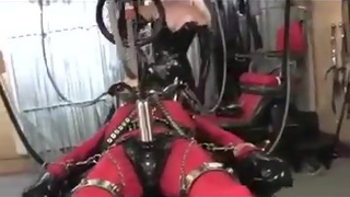 Electric milking machine and sexy mistress