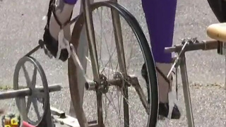 bicycle powered machine fucking in bondage