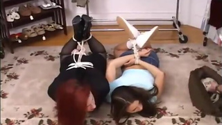 Two girls hogtied and robbed