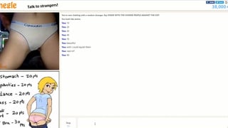 Lizzy flashes tits for omegle game