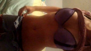 Teen stripts - purple bra