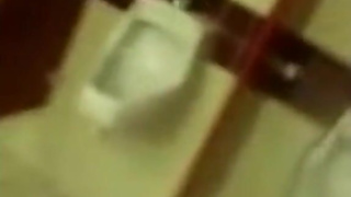 Teen pees in Men's bathroom
