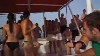Booze Cruise Naked guy topless girl