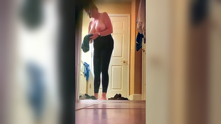 Big Tit MILF Wife Changing Caught on Hidden Camera