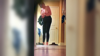 Big Tit MILF Wife Changing Caught on Hidden Camera