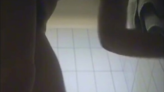 Hairy Woman caught naked on Hidden Cam in bathroom