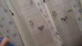 MILF in Public Showers Caught on Hidden Camera