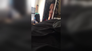 Sneak Spy Filming Sexy Chubby Black Teen Girl Nude