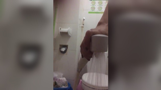 Secret hiddencam on unware Asian wife showering