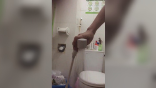 Secret hiddencam on unware Asian wife showering