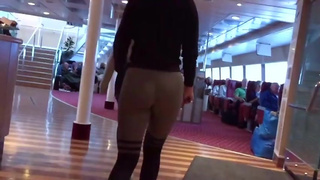 OMG Sexy Tight Teen Lycra Booty Caught on Camera