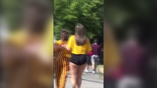 Candid Fat Ass Slut Walking Caught on Spy Camera