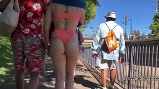 Great ass. Following a round bikini butt