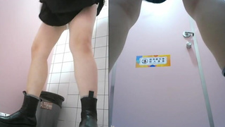 Dual View of Chinese Women Pissing
