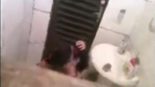 Real horny lesbians caught in public toilets