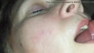 Son full load in sleeping mom mouth