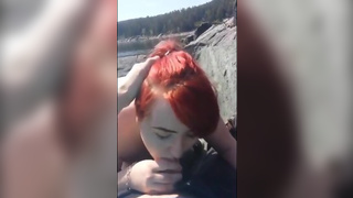 Red hair painted girl sucks dick (claim)