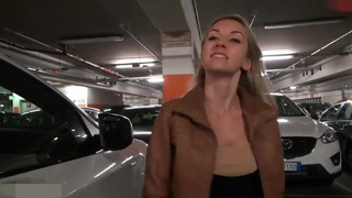 CLAIMED hot Italian blonde gives it up in car park
