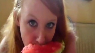 Redhead Pees on Watermelon & Eats it (Claim)