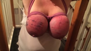 Tits tied and punished p