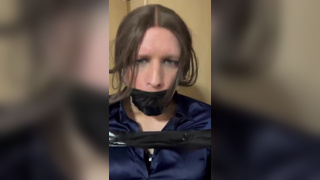 Trans Secretary taped up and gagged
