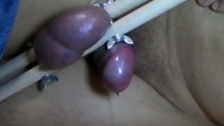 Painful Ballbusting: Amateur Asian BDSM Masturbation 2