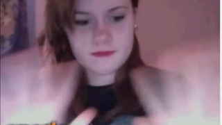 Curvy redhead teen fingers and cums on Omegle