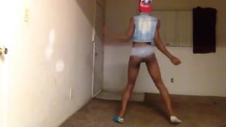 Black Amateur Twerking His Skinny Ass For Anal