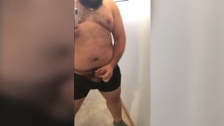 Fat Bear Stroking His Big Cock 3