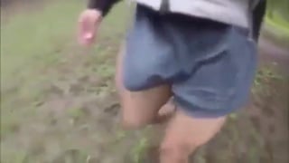 Outdoor Masturbation: Runner Guy Cums in the Park