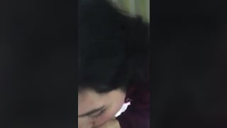 Chubby teen gives blow job on cell phone cam