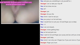 Omegle girl fingers wet pussy with sound.mp4
