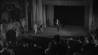 Vintage girl hypnotized to strip on stage for all