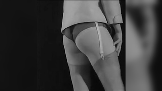 Vintage girl hypnotized to strip on stage for all