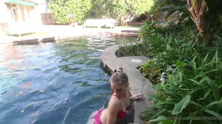 Caroline Zalog Naked Pool Strip Video Leaked