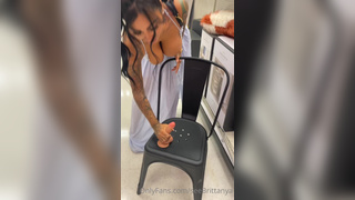seebrittanya-10-05-2020-38340046-Stuck my dildo on a chair inside the store to slide in my tight pussy.. felt so good The t