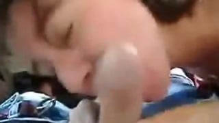 MILF Sucks the Shit out of Hard Cock Car Blowjob